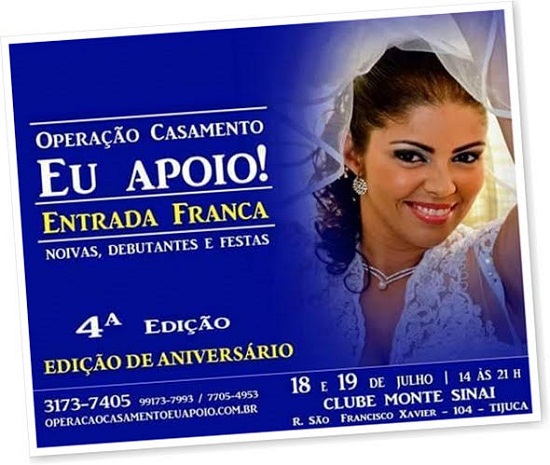 Operação casamento eu apoio rio de janeiro